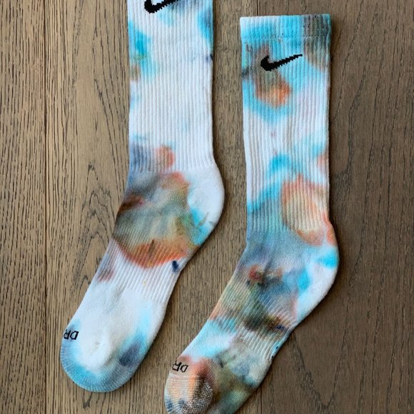 UNISEX MENS WOMENS NIKE TIE DYE SOCKS HAND DYED - Picture 9 of 15